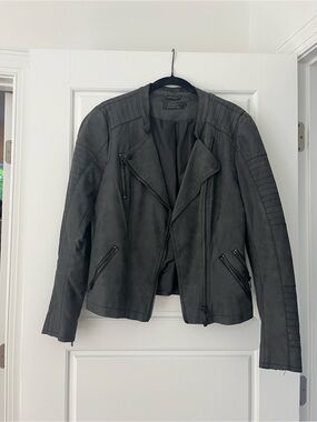 ONLY Quilted Shoulder Black Faux-Leather Moto Jacket